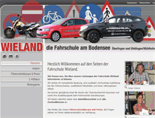 Tablet Screenshot of fahrschule-wieland.de